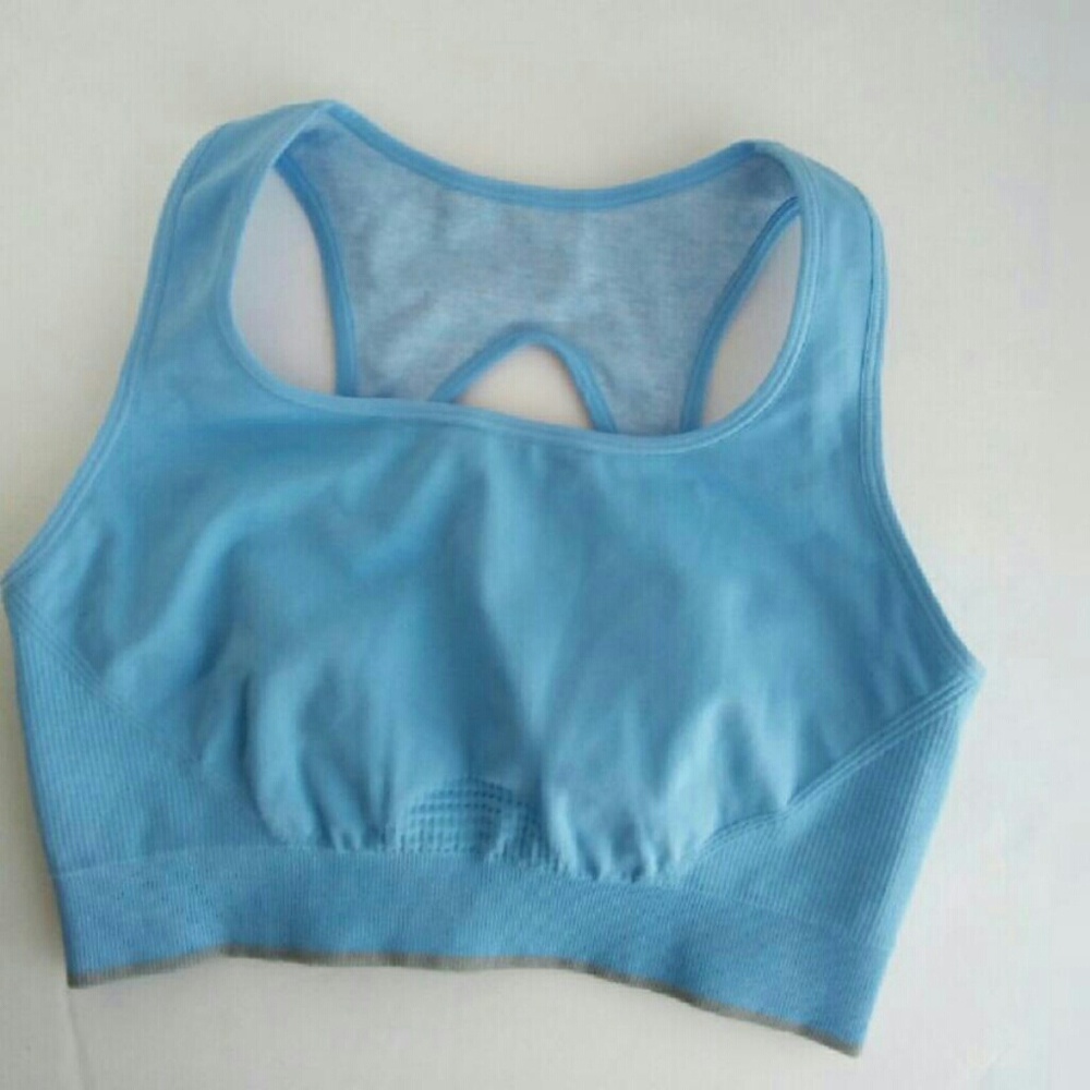 LL Bean blue sports racerback bra medium